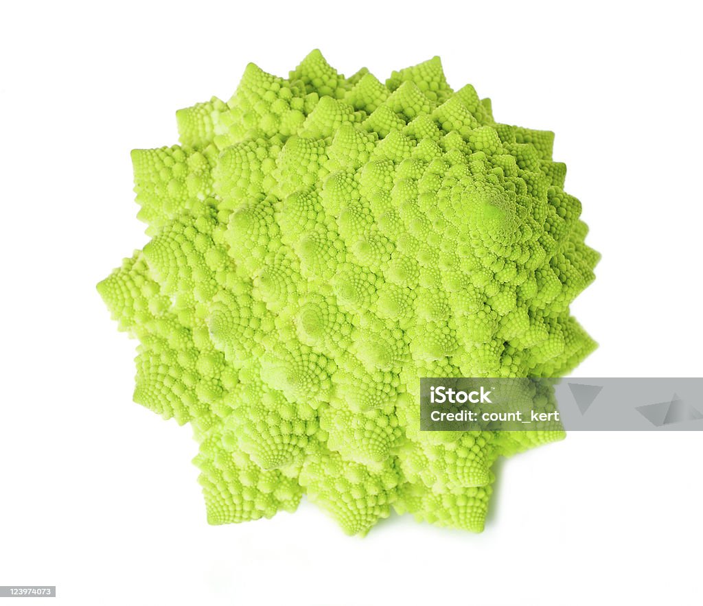 Romanesco 白で分離 - アブラナ科のロイヤリティフリーストックフォト