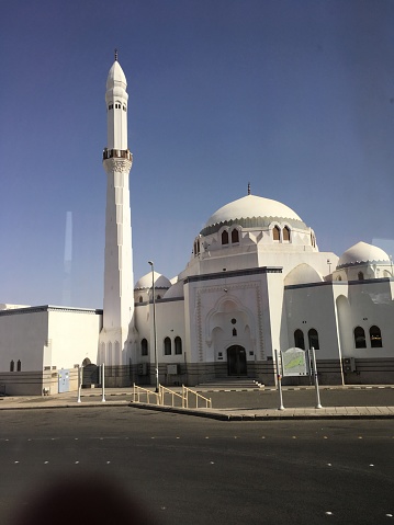 Riau-Indonesia, October 20th 2022 : \nIstiqomah Grand Mosque on the island of Bengkalis