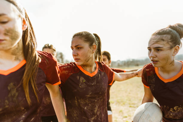 istock Female rugby players 1239769509