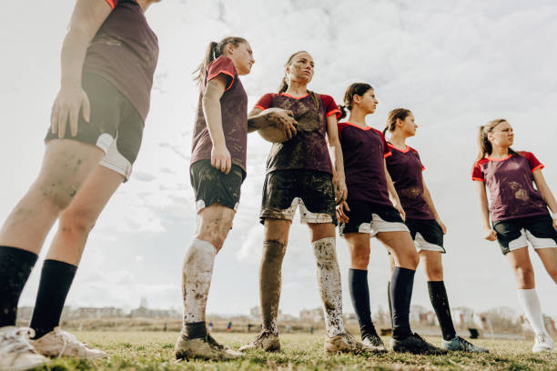 istock Determined female rugby players 1239787673