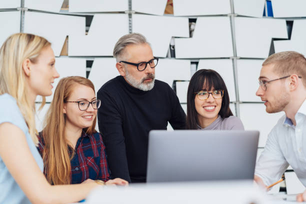 istock Young businessman putting forwards his ideas 1239792146