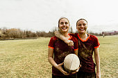 istock Smiling rugby players on the rugby field 1239803558