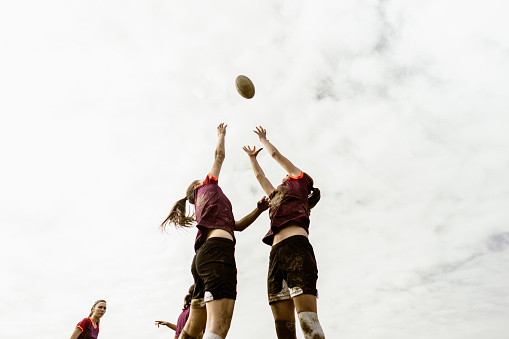 Photo of a rugby team in action