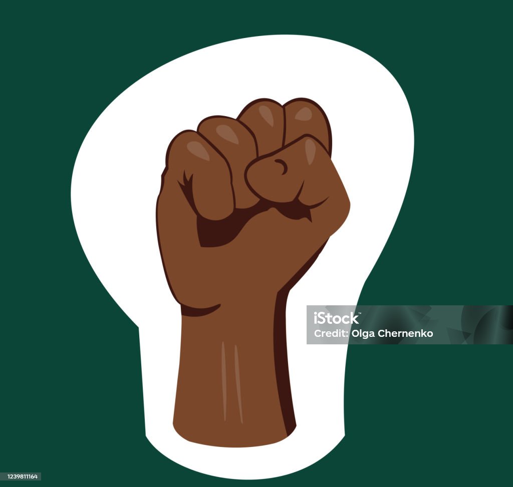 Protest Hand Real Protest Human Hand Fist Raised Up Stock Illustration - Download Image ...