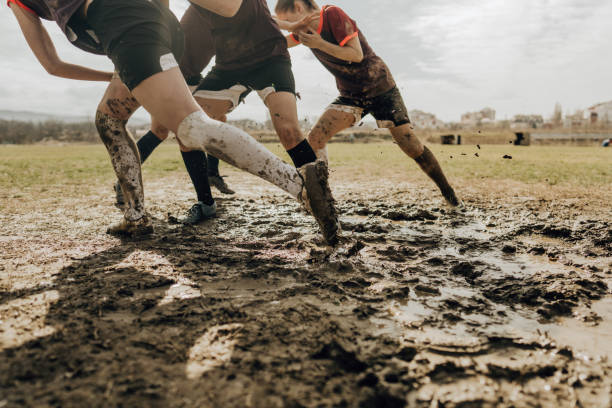 istock Rugby girls during the game 1239820775