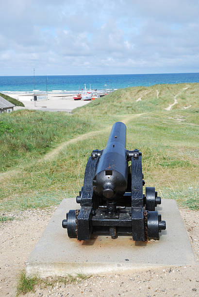 istock Obsolete cannon on the Danish shore. 123982090