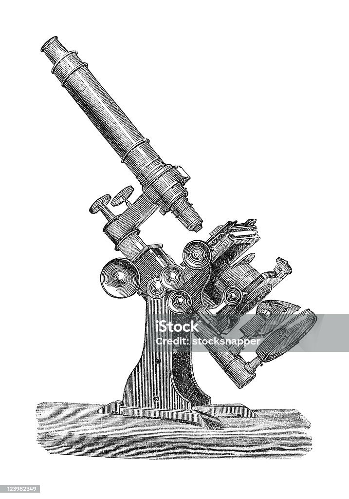 Microscope Engravings Microscope Stock Illustration - Download Image Now - Microscope ...