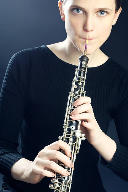istock Oboe musical instrument oboist playing 123982545