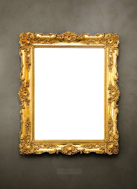 istock Ornate picture frame hanging on a wall 123982598