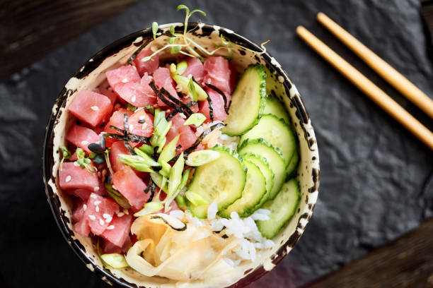 istock Tuna poke in bowl 1239832537
