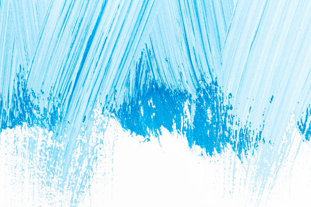 istock Abstract brushed blue acrylic arts background 1239833099