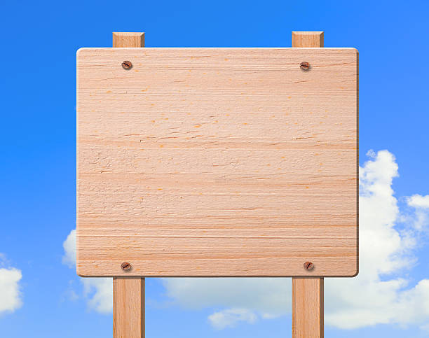 istock Wood sign with clipping path. 123984390