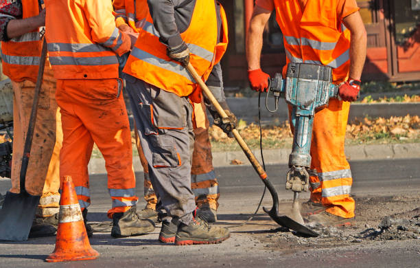 istock Road construction in the city 1239849357