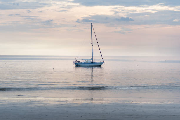 istock Sailboat in sea sky 1239853147