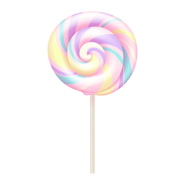 istock Colorful lollipop - sweet hard candy on stick. 1239866169