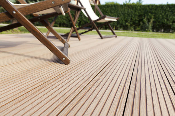 istock wooden decking outside floor 1239894832