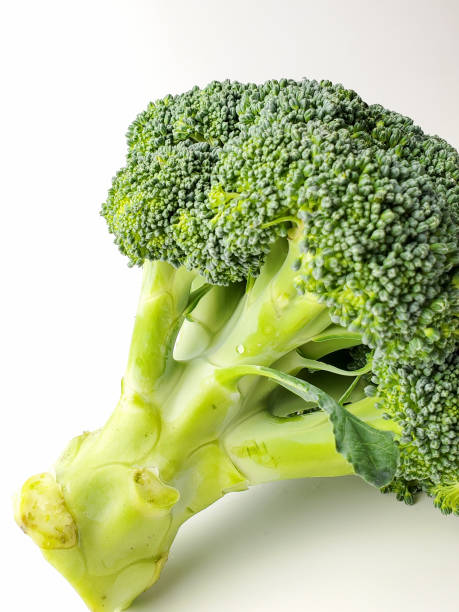 istock Fresh broccoli isolated on a white background. Green broccoli 1239911576