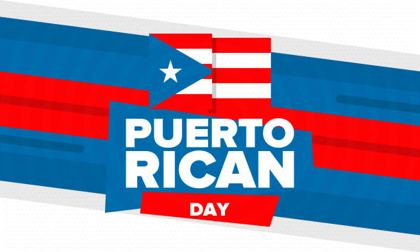 Puerto Rican Day. National happy holiday. Festival and parade in honor of independence and freedom. Puerto Rico flag. Latin american country. Patriotic elements. Vector poster illustration Puerto Rican Day. National happy holiday. Festival and parade in honor of independence and freedom. Puerto Rico flag. Latin american country. Patriotic elements. Vector poster illustration puerto rican culture stock illustrations