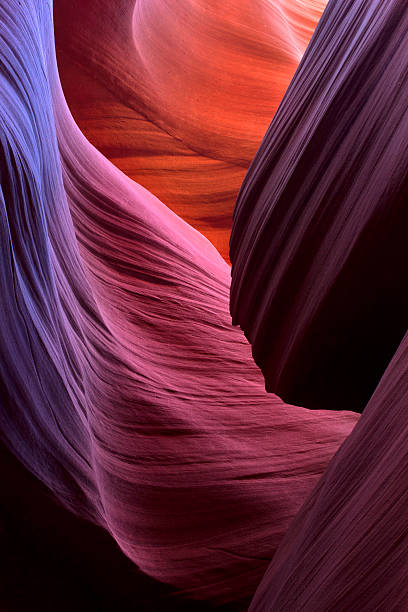 lower antelope abstrato - lower antelope canyon - fotografias e filmes do acervo