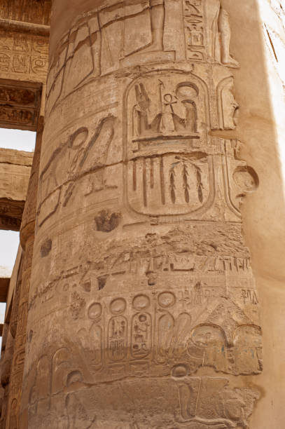 istock Hieroglyphic carvings on ancient egyptian temple columns 1239940240
