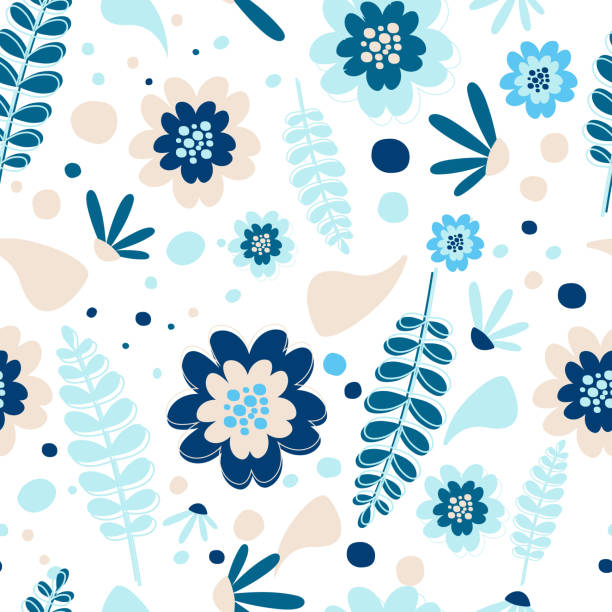 Colorful floral pattern design. vector art illustration