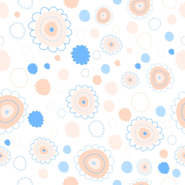 Retro seamless repeat pattern in vector. vector art illustration