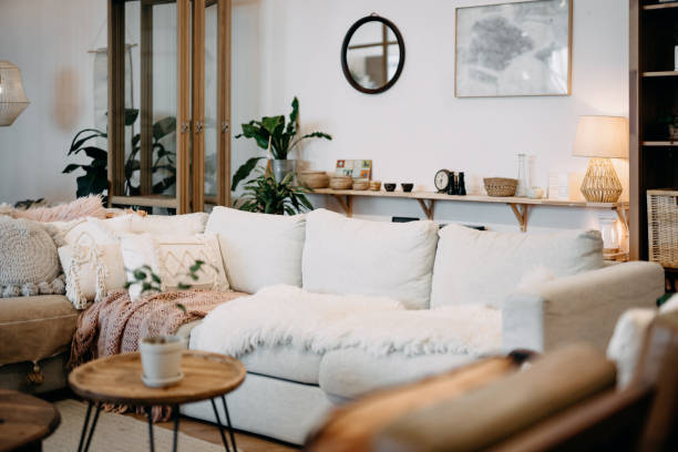 istock Loft living room interior with modern, stylish and cozy design 1239959628