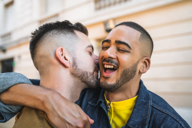 istock Gay couple spending time together. 1239966165