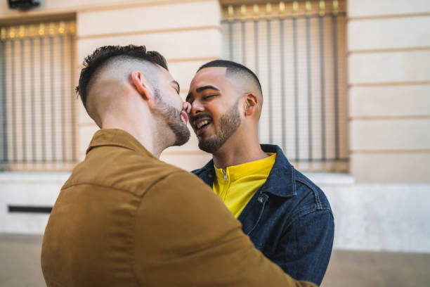 istock Gay couple spending time together. 1239966263