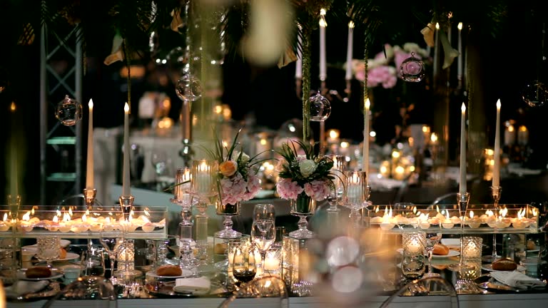 Table decoration, wedding dinner, wedding ceremony