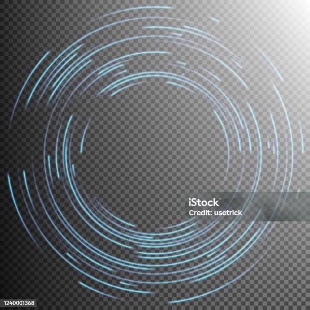 Blue Magic Rings Motion Glowing Blue Rings Trace Eps 10 Stock Illustration - Download Image Now ...