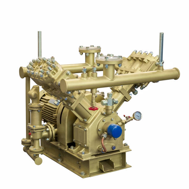 istock Modern industrial vacuum pump compressor isolated on white background. 1240033812