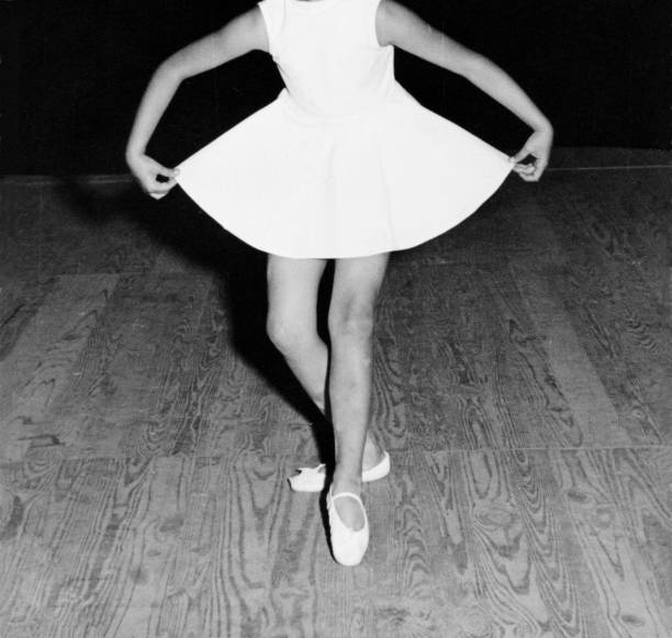 istock Little Girl Dancing on Stage in 1958. 1240043818