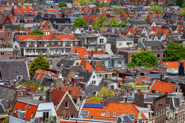 Dutch houses facades in Amsterdam