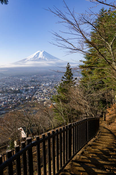 istock Mount Fuji - Fujiyama, the highest active volcano mountain in Japan 1240053586
