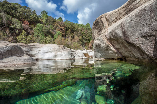 istock Cavu natural pool at Corsica mountains 1240055218