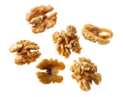 Composition of peeled fresh walnuts in Madrid, Community of Madrid, Spain