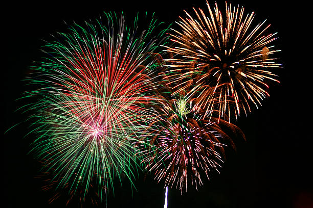 feu d'artifice - firework display celebration party fourth of july photos et images de collection