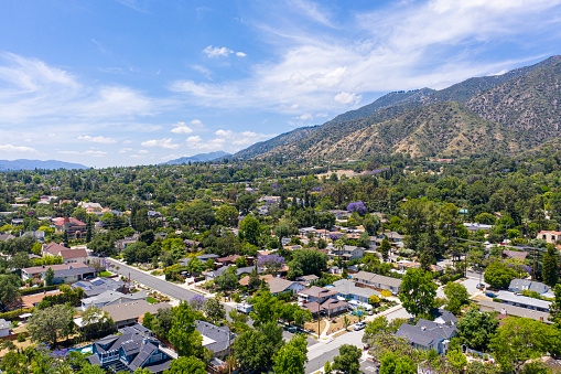 California suburbs from a drone point of view.