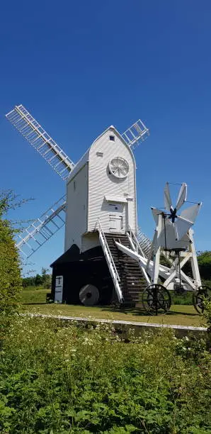 Corn windmill on Clayton Hill on the Sussex Southdowns in England.
