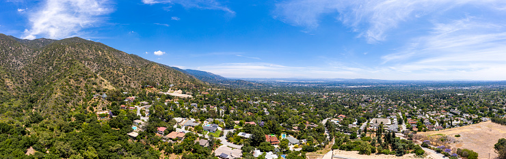 California suburbs from a drone point of view.