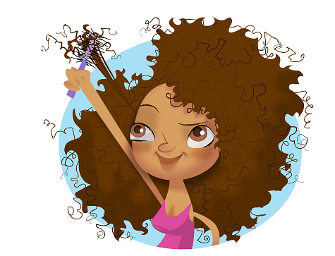 Bad Hair Day Stock Illustration - Download Image Now - Curly Hair, Child,  African Ethnicity - iStock