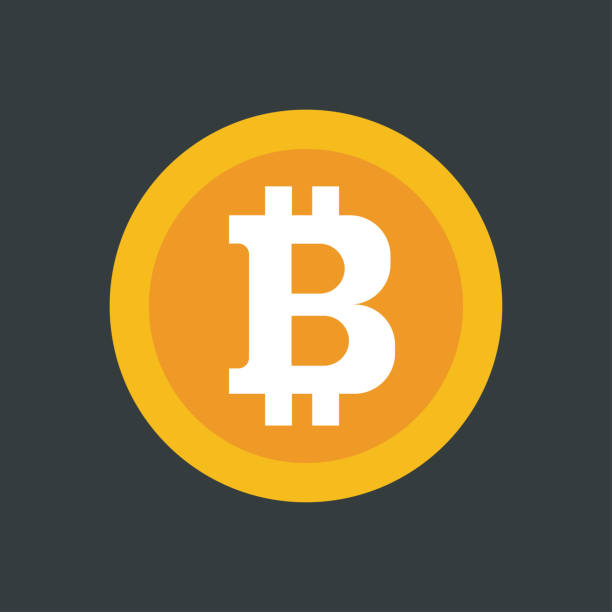 istock Creative illustration of 3d golden bitcoin coin isolated on background. Art design digital currency, cryptocurrency. Stock market electronic money. Blockchain, ico, fintech net banking element 1240076738