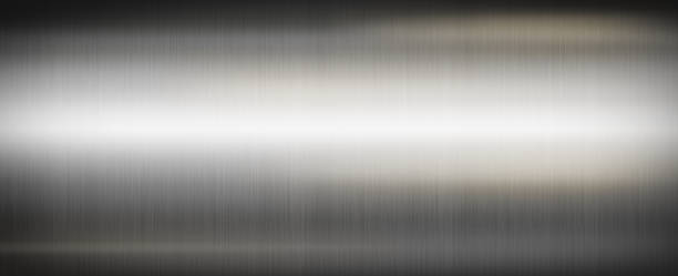 istock Silver brushed metal. Banner background texture 1240086469