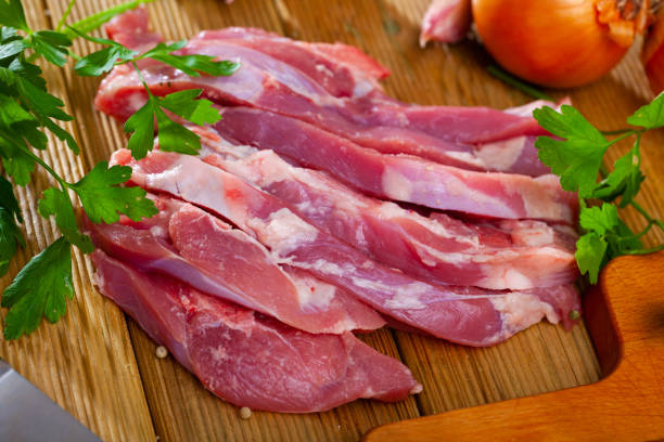 istock Raw uncooked  turkey thighs  with onion and greens 1240120031