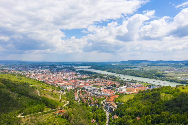 Krems and Stein at the Danube River in Lower Austria