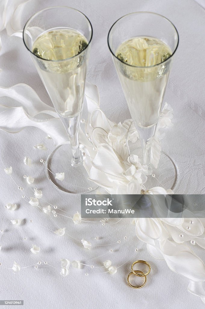 Шампанское набор для свадьбы - Стоковые фото Без людей роялти-фри