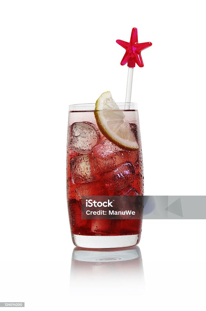 Cocktail mit Erdbeer-Likör - Lizenzfrei Alkoholisches Getränk Stock-Foto