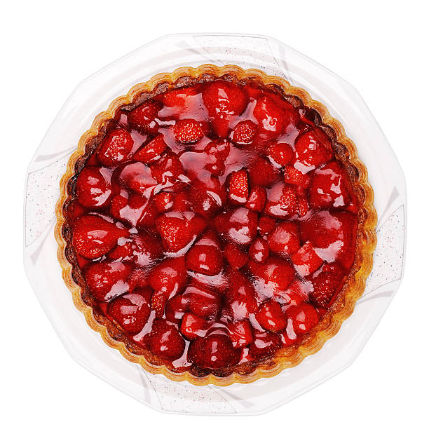 torta di fragole fresche - dessert fruit torte red foto e immagini stock
