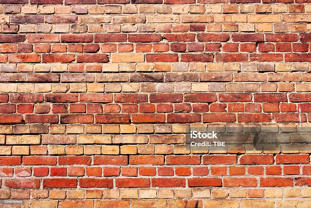 Brick Texture Basic brick wall wallpaper of a typical old residential german building Architecture Stock Photo